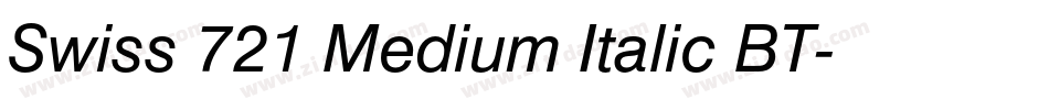 Swiss 721 Medium Italic BT字体转换